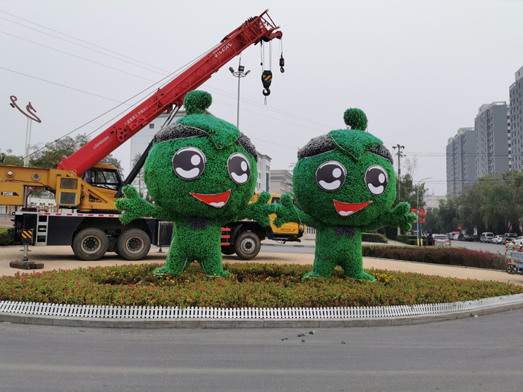 綠雕,立體花壇,五色草造型